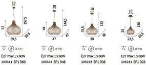 Pendul/ Lustra suspendata design modern ONION SP1 D23 205281