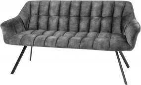Banca tapitata Papillon 165cm catifea gri