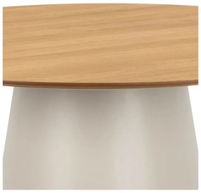 Masă de dining rotundă cu blat cu aspect de lemn de stejar ø 120 cm Soli – Actona