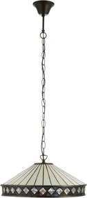 Endon 112196 - Lustră cu lanț Tiffany FARGO 1xE27/60W/230V Ø 41,5 cm
