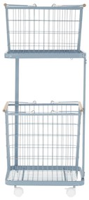 Coş de rufe, metal, gri-albastru, HERMES