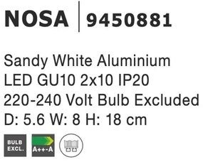 Aplica de perete design modern Nosa alb NVL-9450881