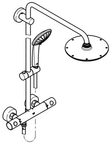 GROHE 27964000 - Sistem de duș EUPHORIA 210 mm, crom lucios
