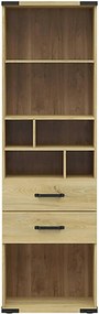 Biblioteca LARA, frasin, PAL, 60x40x198 cm