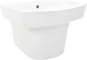 vidaXL Chiuvetă Alb 50 x 45 x 41 cm Ceramică Smălțuită
