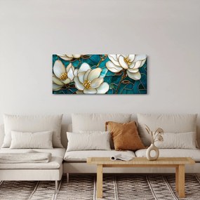 Tablou - Vitraliu cu magnolie (120x50 cm)