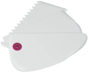 Set 3 spatule din plastic Metaltex, alb