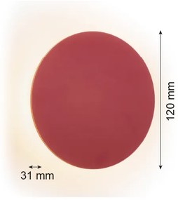 Aplică LED OREGON PLUS LED/3W/230V 3000K 12 cm roșu Argon 8320