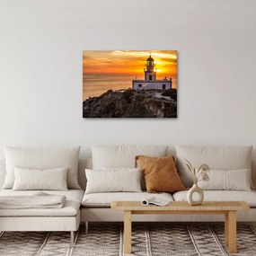 Tablou cu far în apus de soare (70x50 cm)