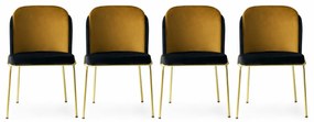 Set de scaune de sufragerie Dore Gold, 4 buc.