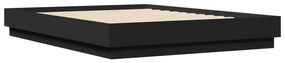 3209871 vidaXL Cadru de pat, negru, 140x190 cm, lemn prelucrat