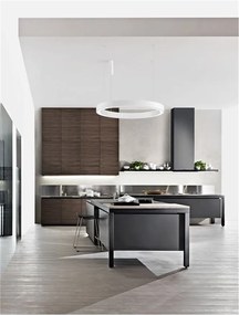 Pendul LED dimabil design modern MORBIDO alb 100cm