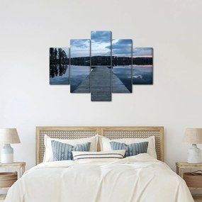 Tablou - Ponton de lemn, lac (150x105 cm)