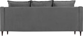 Canapea extensibilă cu 3 locuri și spațiu de depozitare Mazzini Sofas Freesia, gri
