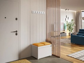 Mobilier pentru hol Kendora 60 + 2 buc. panouri tapițate Pag 30x30 (Alb) (Manila 32). 1060671