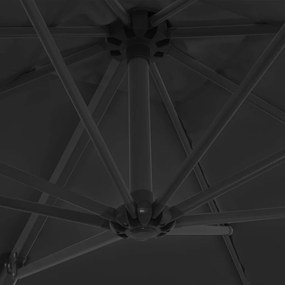 Umbrela suspendata cu stalp din otel, antracit, 250x250 cm Antracit, 250 x 250 cm