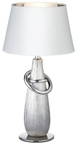 Veioză din ceramică și pânză Trio Thebes înălțime 38 cm, alb