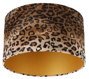 Abajur velur design leopard 35/35/20 auriu interior