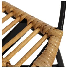 Set 2 scaune din ratan Carla și masă neagră Strong - Bonami Essentials