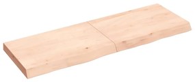 363575 vidaXL Poliță de perete, 120x40x(2-6)cm, lemn masiv de stejar netratat