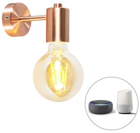 Lampă de perete inteligentă Art Deco din cupru cu bec WiFi G95 - Facil