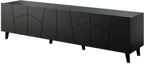 Comoda TV ETNA, negru, PAL laminat, 200x42x52 cm