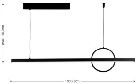 Lustră LED dimabilă pe cablu Brilagi NIVIO LED/20W/230V 3000-6000K + telecomandă