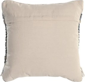 Pernă decorativă din bumbac țesută manual, 45 x 45 cm, albastru și alb, „Cotton Cushion Blue"