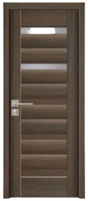 Usa Interior din MDF Novo Doors ND02 LUX PREMIUM, Cadru din Lemn Masiv, KIT COMPLET, Toc Reglabil de 10 CM INCLUS, Plinta pe Ambele Parti (Culoare: