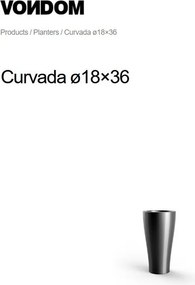 Ghiveci plante design decorativ modern interior / exterior CURVADA mini 18x36cm