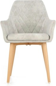 Scaun sufragerie K287, gri/stejar, 58x61x50 cm