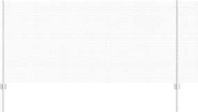 vidaXL Gard cu Stâlp Argintiu 1 x 50 m Oțel