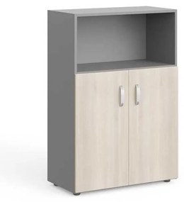 Dulap mediu Manager 79,8 x 42,2 x 119,5 cm, salcâm deschis / gri