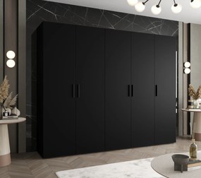 Dulap de haine 250 cm Borry 1 (Negru + Negru). 1125783