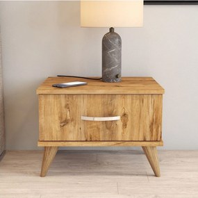 Noptiera KMD0102, stejar, PAL, 52x45x39 cm