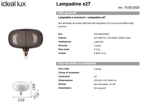 Bec LED Decorativ, E27 Nikita-1 3w 2200K cri90, Fumuriu