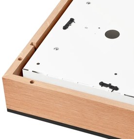 Plafonieră OAK SQUARE 4xE27/15W/230V 39x39 cm stejar/negru