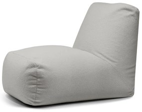 Fotoliu bean bag gri deschis cu tapițerie din țesătură bouclé Tube – SLOWDOWN