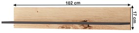 Raft FP 102, stejar artisan/negru, FORSO