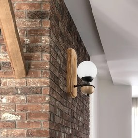 Aplică Brilagi COTTAGE 1xG9/40W/230V stejar/alb