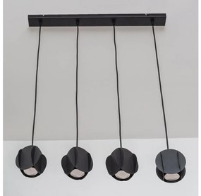Lustră suspendată pe cablu GAMBIT 4xGU10/10W/230V neagră