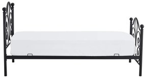 Pat metalic Panama Negru – 90 x 200 cm
