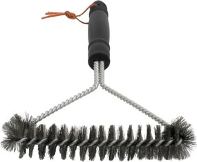 Perie profesională pentru curățarea grătarului, formă triunghiulară, peri metalici rezistenți, mâner ergonomic, BBQ