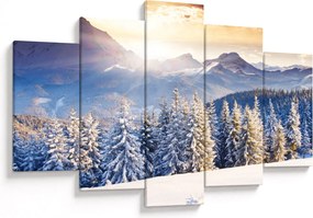 Tablou - Peisaj montan în timpul iernii (150x105 cm)