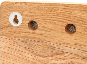 Cuier stejar masiv mic pentru chei Dotti, 5 × 10 × 25 cm