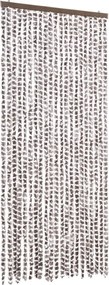 vidaXL Perdea pentru insecte, gri taupe și alb, 90 x 220 cm, chenille