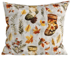 Set 2 fete de perna decorative AUTUMN SOCKS 45x45 cm, colorata