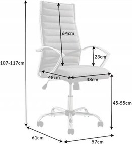 Scaun de birou elegant Big Deal gri