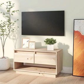 Comodă tv, 74x34x40 cm, lemn masiv de pin