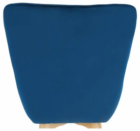 Fotoliu de design, catifea Velvet albastru, FODIL